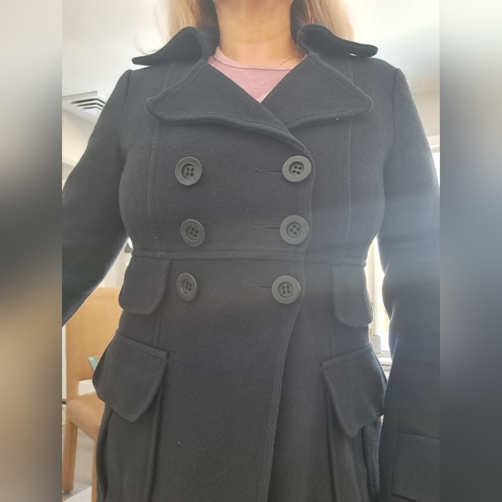 Peacoat Nanette Lepore Blue Double Breasted Military